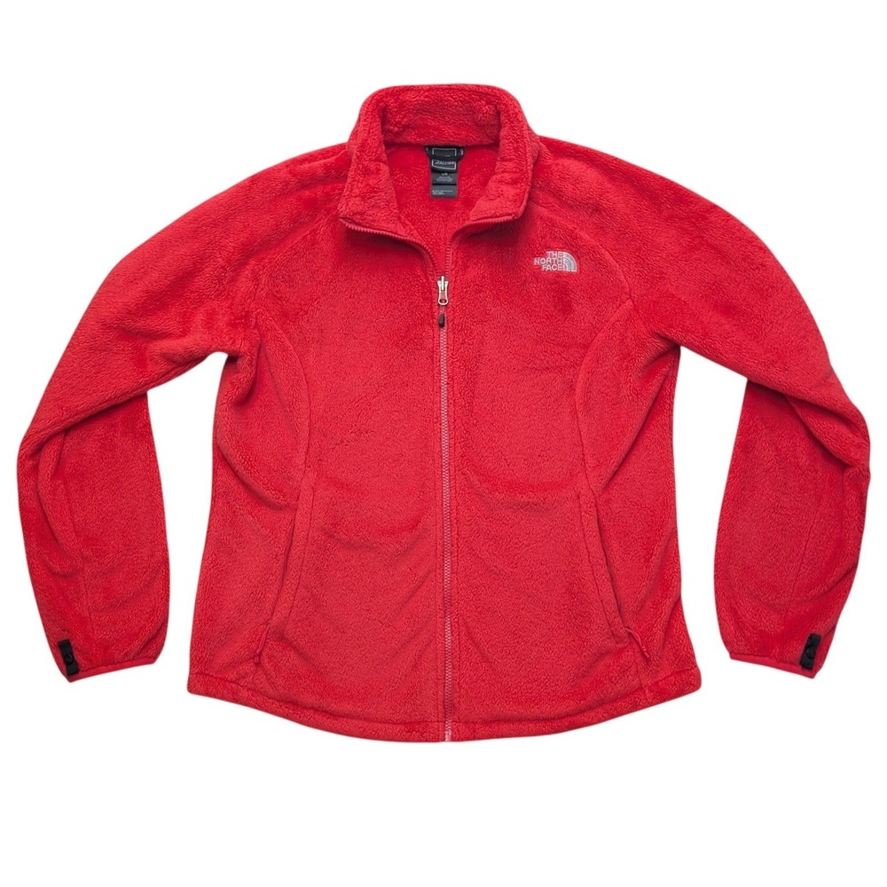 The North Face Osito Fleece Jacket Womens L Red Full Zip Soft High Pile‎ Fuzzy
